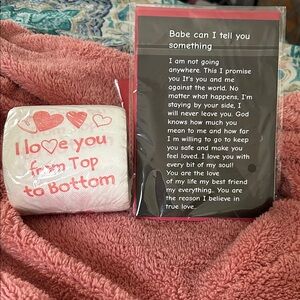 Romantic Gift Set with Love Message and Toilet Paper